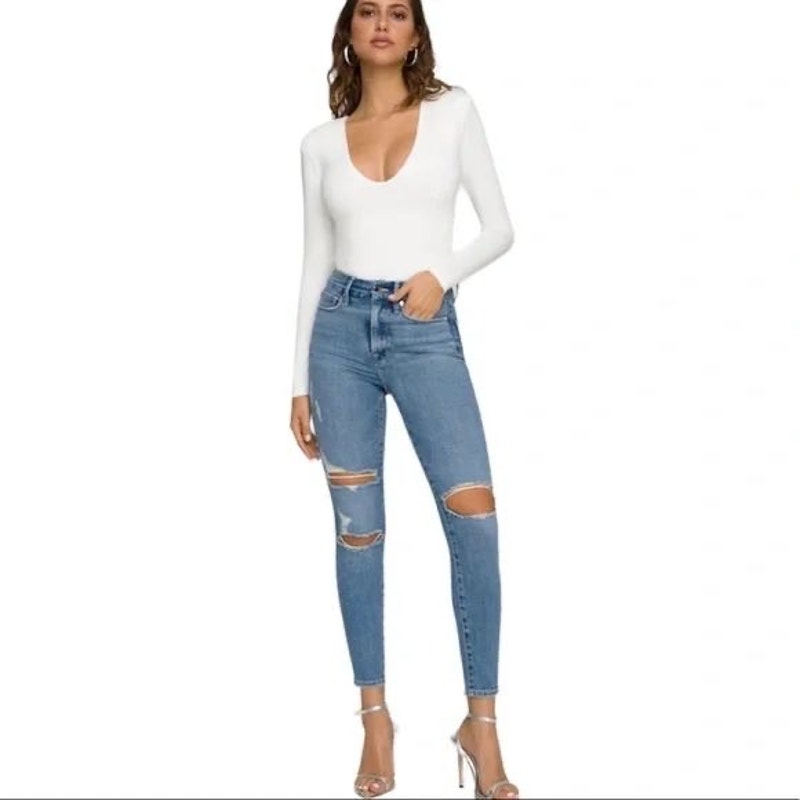 Good American Good Waist Crop Jeans Size 26 New With Tags